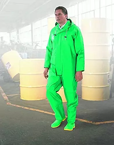 Dunlop Protective Footwear, Chemtex Coverall with Inner Cuffs, 7102200.4X, Size 4X US