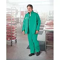 OnGuard 71260 PVC on Nylon Polyester Sanitex Hood, Green, Size Large