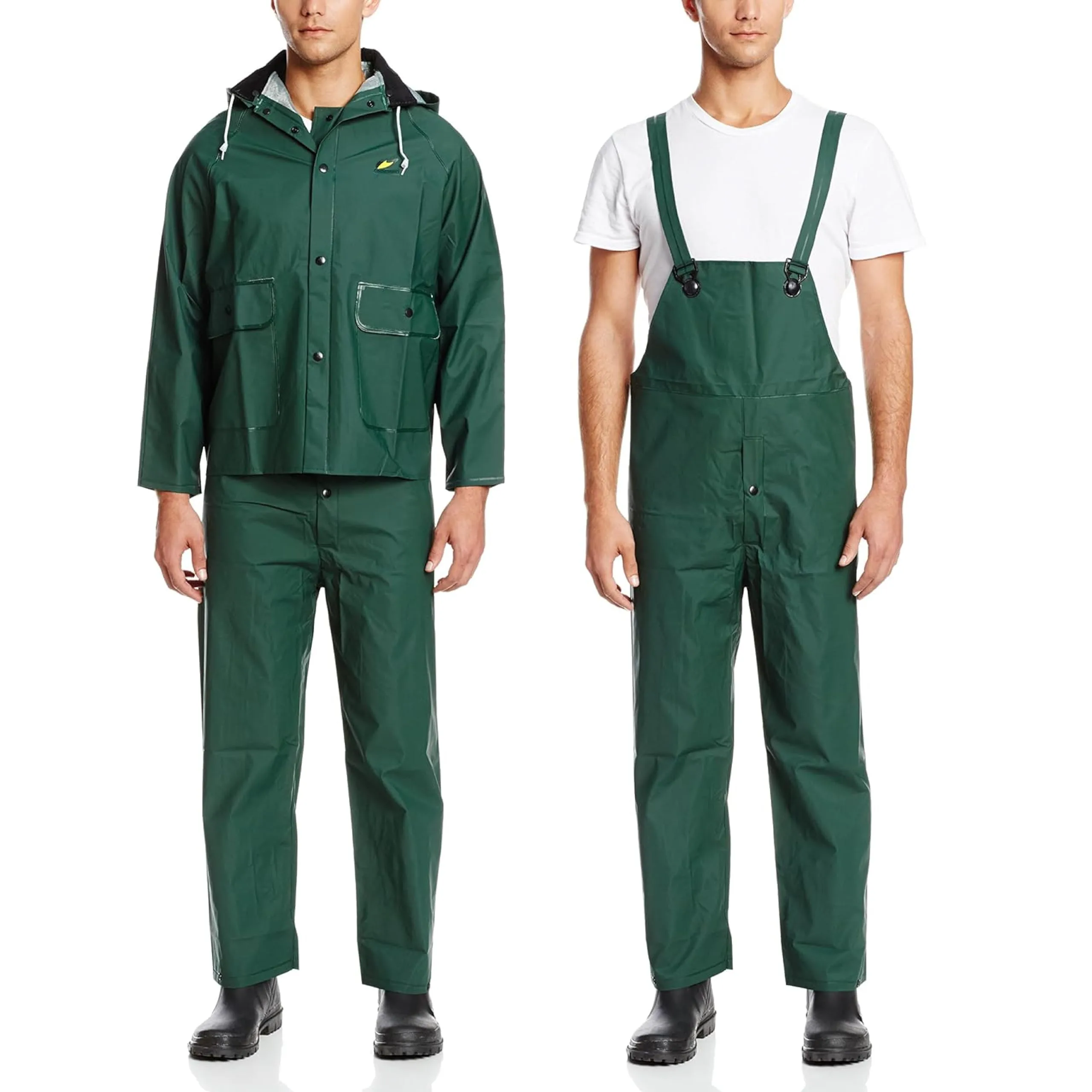 ONGUARD, Sitex 3 Pc Rain Suit, 100% Waterproof PVC, Lightweight and Durable, Green, 76600, Size 2XL US