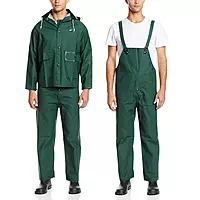 ONGUARD, Sitex 3 Pc Rain Suit, 100% Waterproof PVC, Lightweight and Durable, Green, 76600, Size 2XL US
