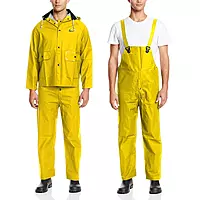 ONGUARD Sitex 3 Pc Rain Suit, 100% Waterproof PVC, Yellow, Size L