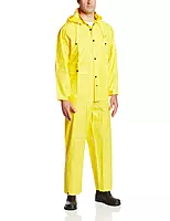 DUNLOP Tuftex 3 Pc Rain Suit, 7801700.LG, Size LG - Yellow PVC/Nylon