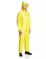 DUNLOP Tuftex 3 Pc Rain Suit, 7801700.LG, Size LG - Yellow PVC/Nylon