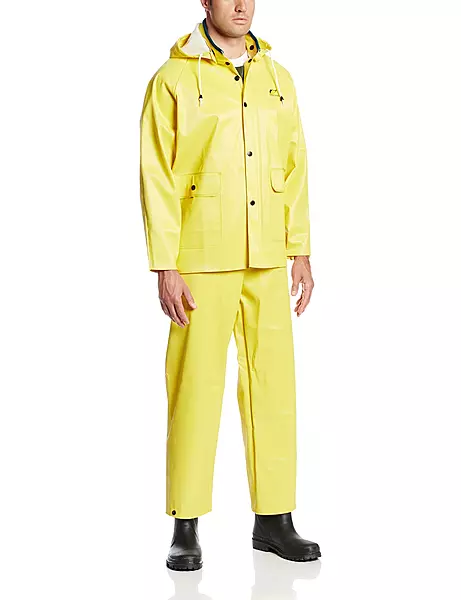 ONGUARD Webtex 3-Piece Rain Suit with Bib Pants, Size Large, Yellow