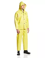 ONGUARD Webtex 3-Piece Rain Suit with Bib Pants, Size Large, Yellow
