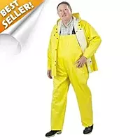 DUNLOP Webtex Rain Jacket with Attached Hood, Size Medium