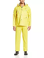 ONGUARD Webtex 3-Piece Rain Suit with Bib Pants, Size Medium, Yellow