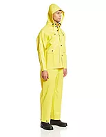 ONGUARD Webtex 3-Piece Rain Suit with Bib Pants, Size Medium, Yellow