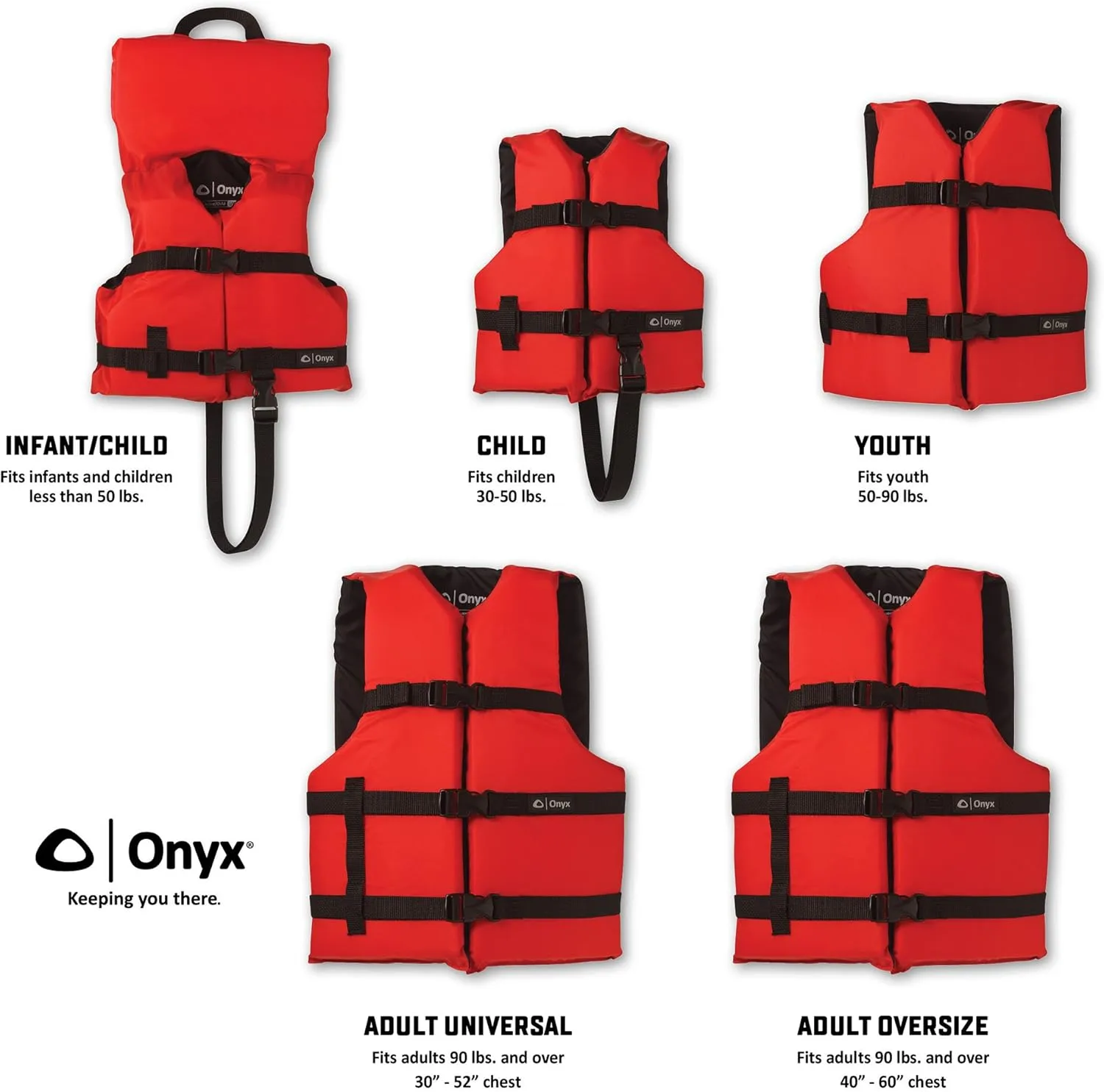 Onyx Infant & Child Life Jacket – USCG Approved General Purpose Vest for Infants/Children Under 50 lbs
