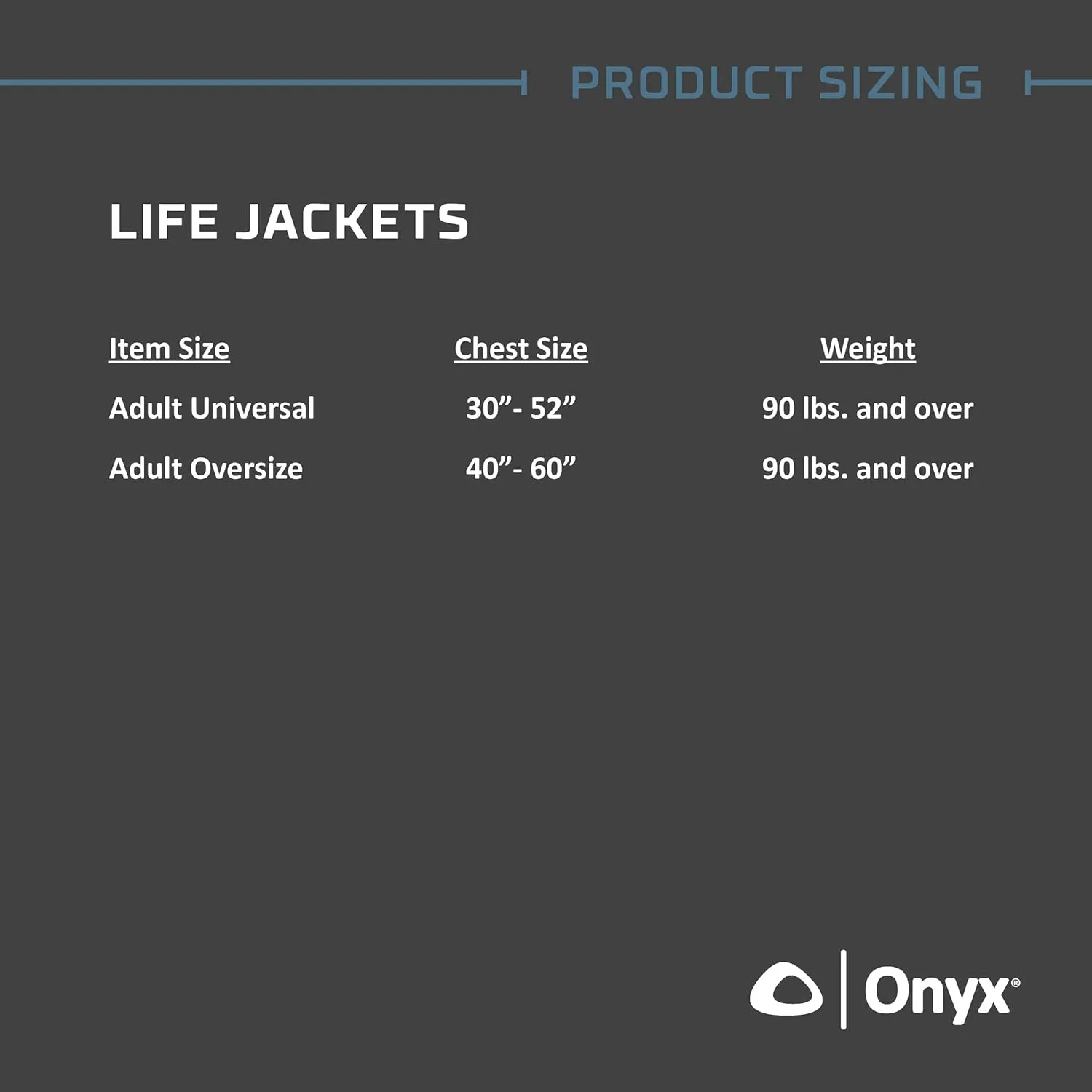 Onyx Nylon General Purpose Life Jacket - Adult Oversize - Blue