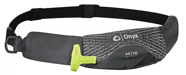 Onyx M-16 Manual Inflatable Belt Pack, U.S. Coast Guard Approved, Low Profile, Compact Design