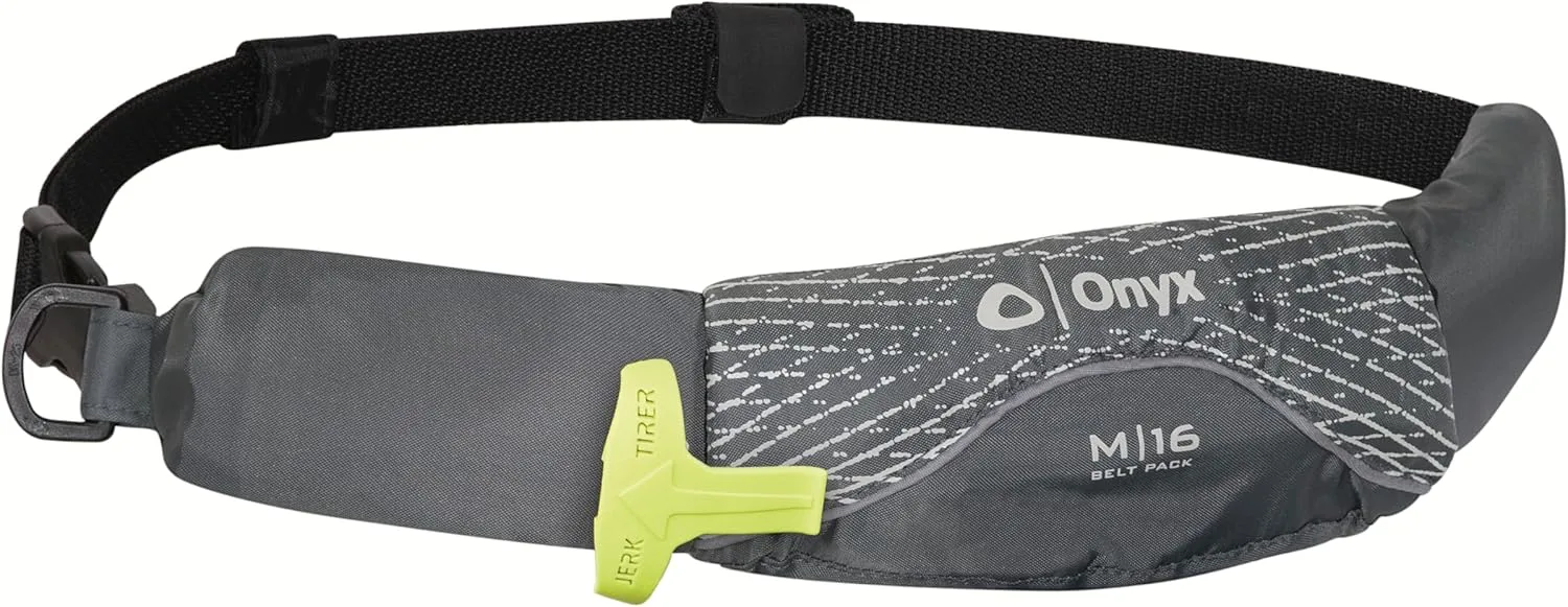 Onyx M-16 Manual Inflatable Belt Pack, U.S. Coast Guard Approved, Low Profile, Compact Design