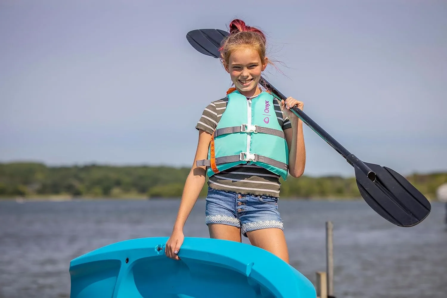 Onyx U.S. Coast Guard and Transport Canada Approved Youth Paddle Vest for Youth 55-88 Pounds for Kayaking, Canoeing