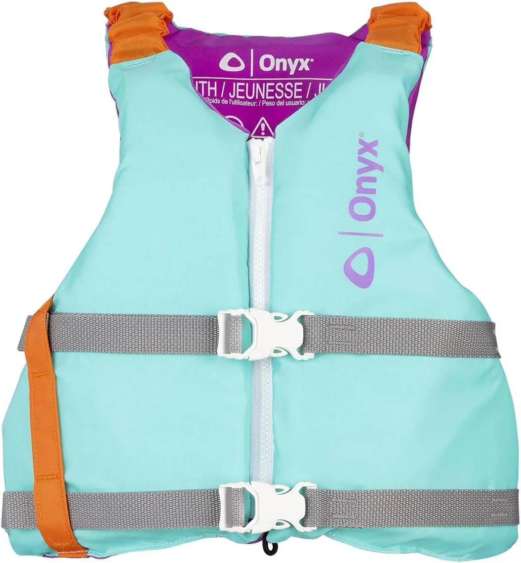 Onyx U.S. Coast Guard and Transport Canada Approved Youth Paddle Vest for Youth 55-88 Pounds for Kayaking, Canoeing