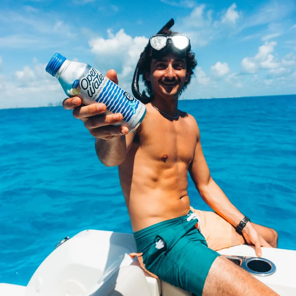 Open Water Still 16oz Bottles, Case of 12 - Aluminum Bottled Water with Electrolytes