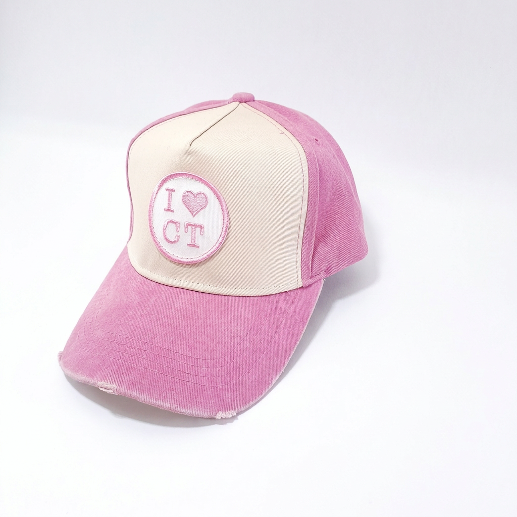 Worn Trucker Pink ILOVECT RND