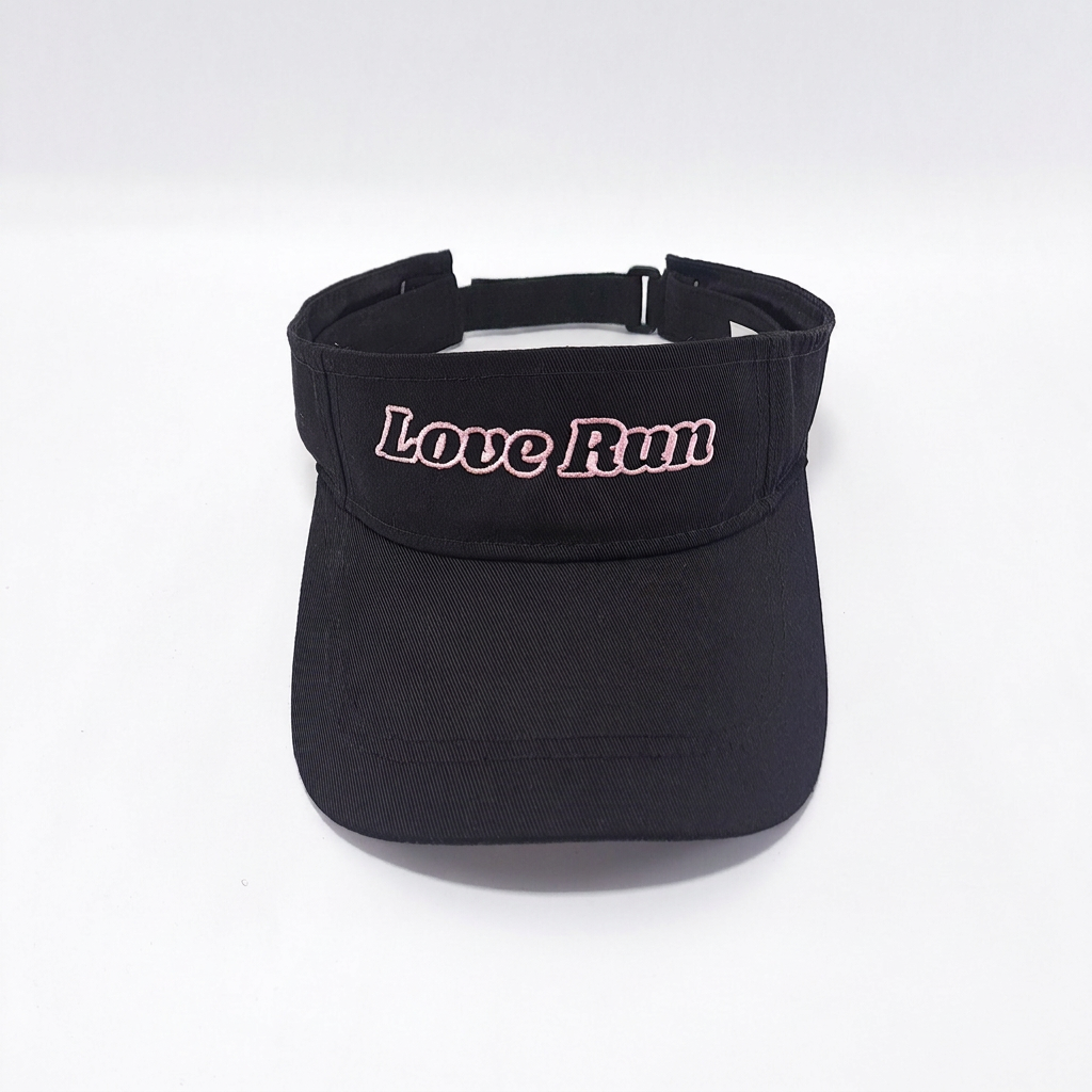 Sports Visor Black Love Run