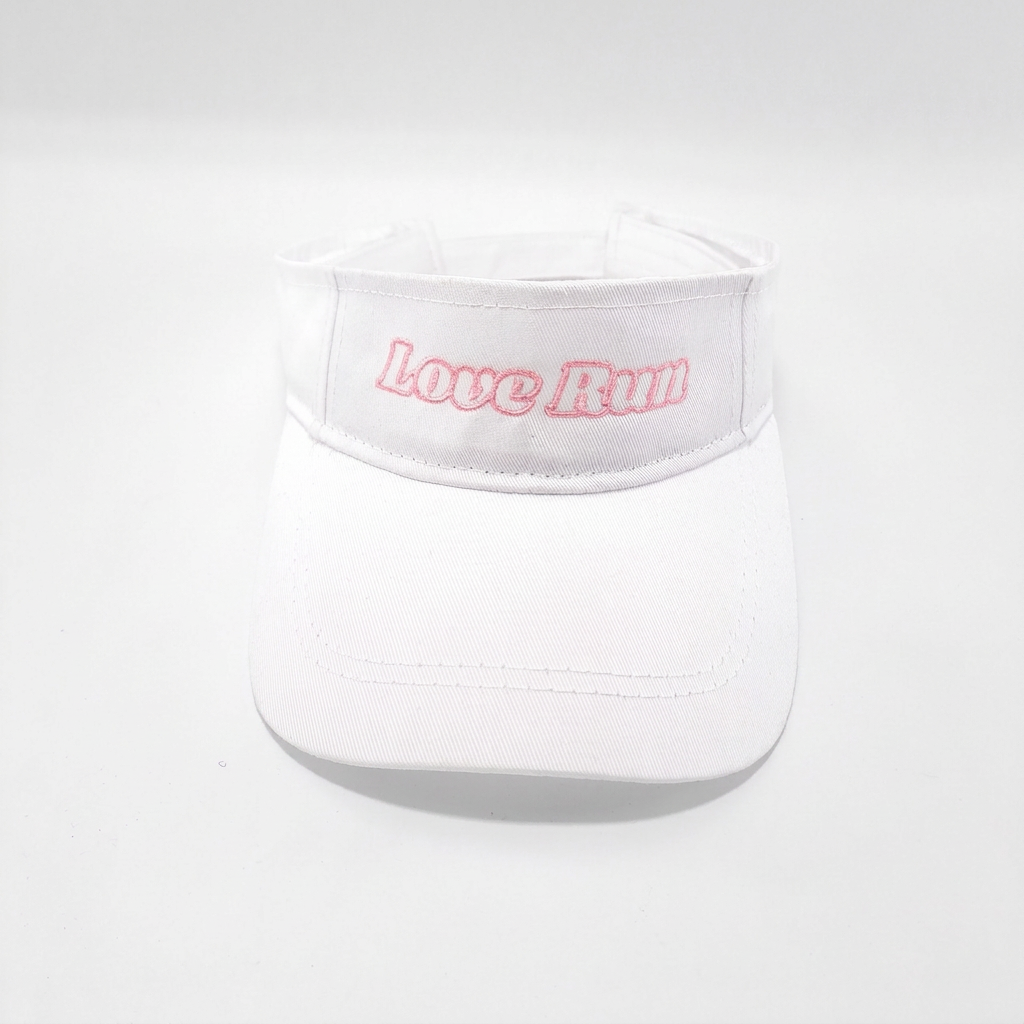 Sports Visor White Love Run