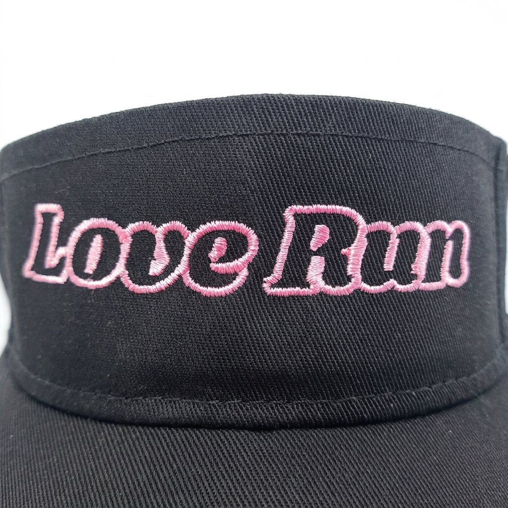 Sports Visor Black Love Run