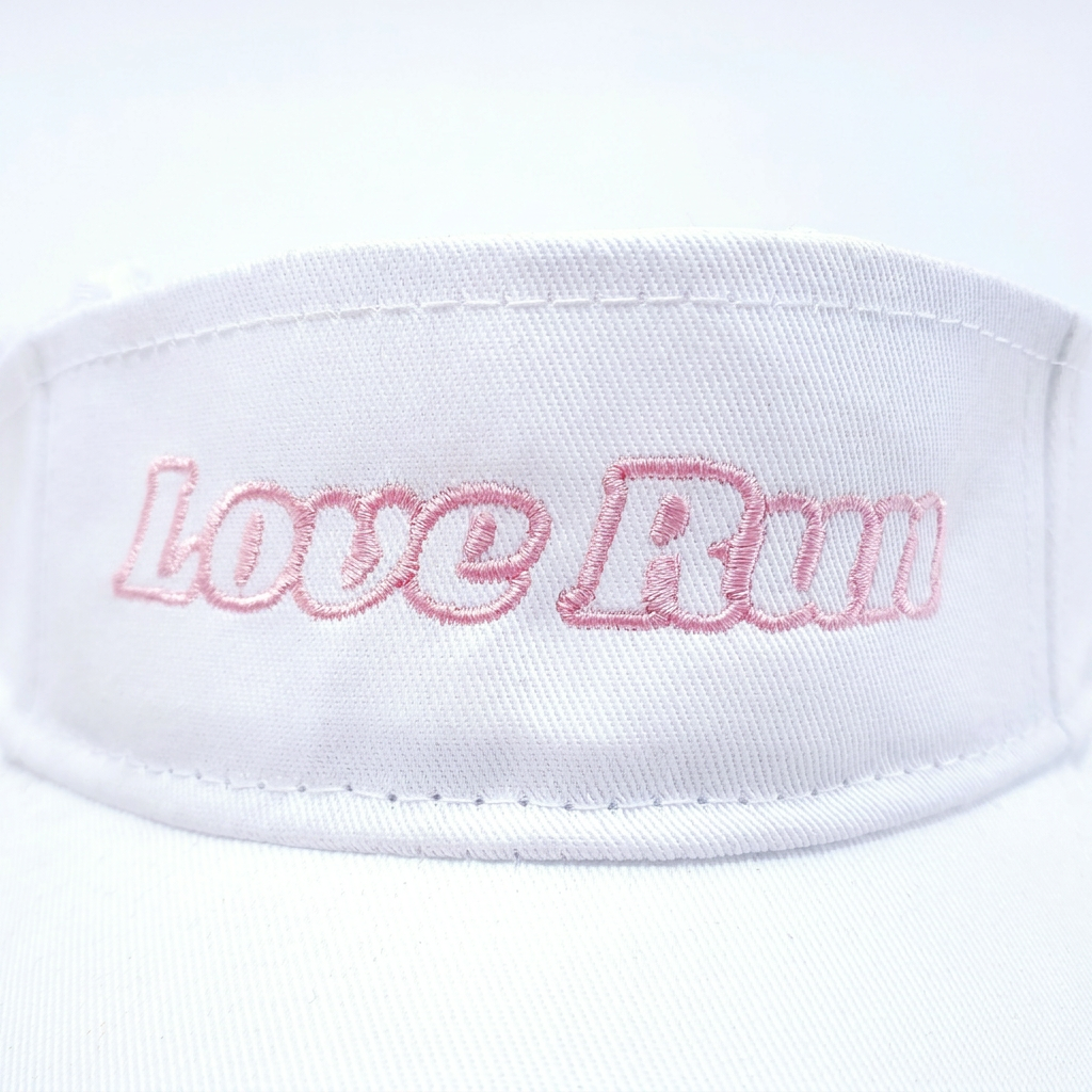 Sports Visor White Love Run