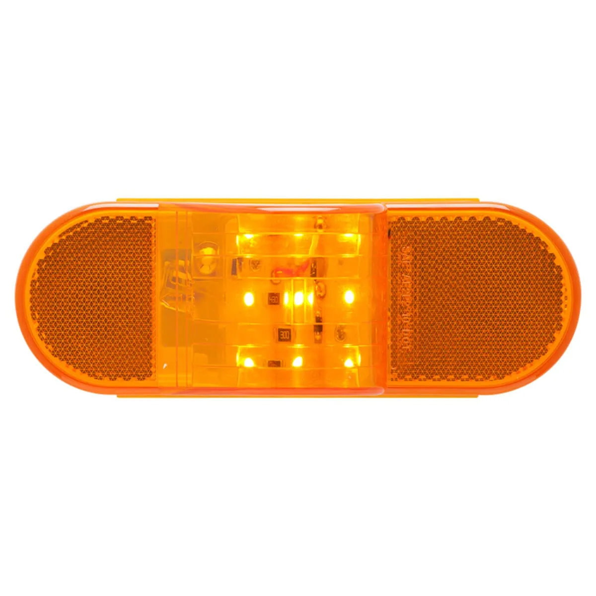 10-LED 6IN. Yellow E2-Rated MID-Ship Turn Signal and Intermediate Marker Light