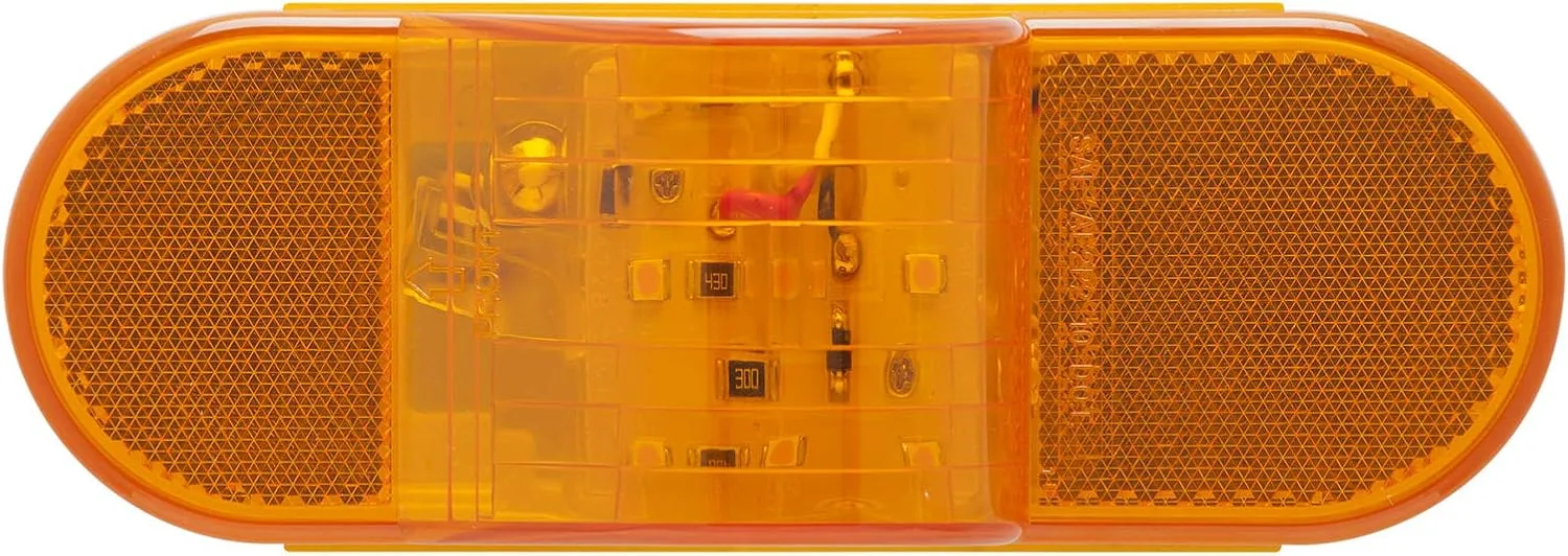 10-LED 6IN. Yellow E2-Rated MID-Ship Turn Signal and Intermediate Marker Light