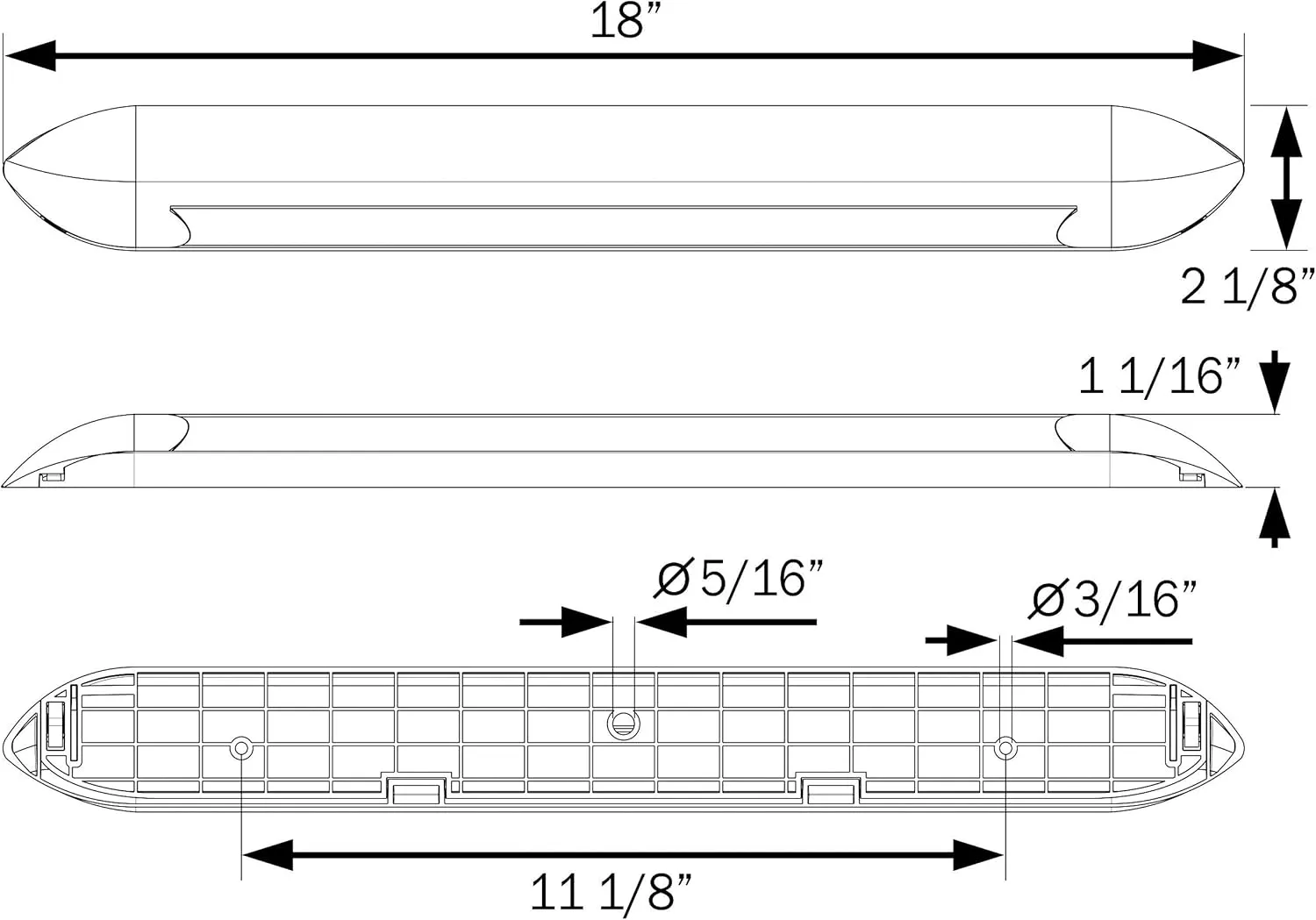 Optronics ILL71CBAWNP LED Awning Light