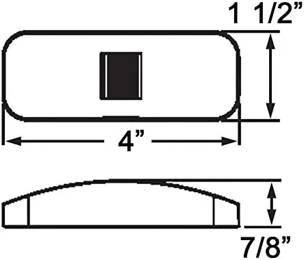 Optronics A-44RBP Red Replacement Lens for Rectangular Marker/Clearance Lights