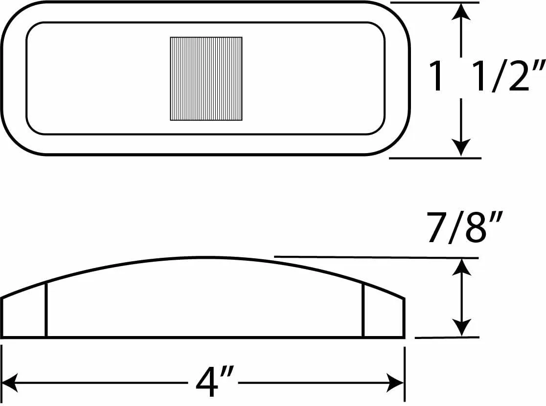 Optronics A-44ABP Amber Replacement Lens for Rectangular Marker/Clearance Light 1 Count (Pack of 1)