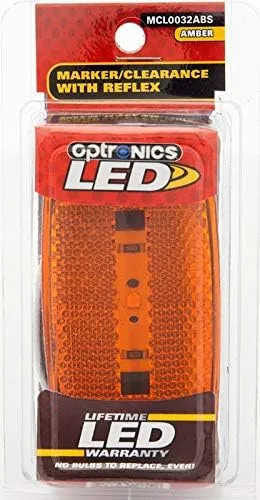 Optronics MCL0032RBBP LED Marker/Clearance Light with Reflex, Amber