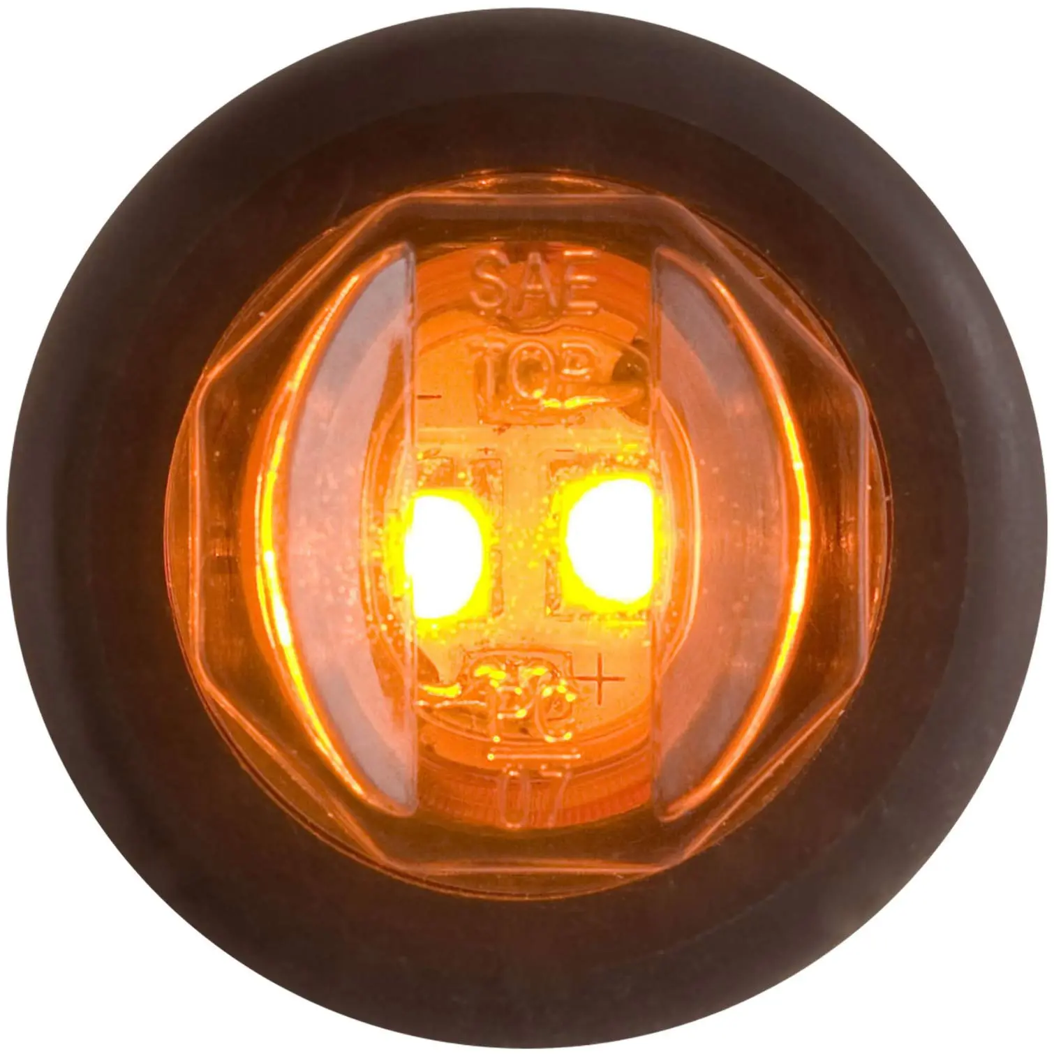 Optronics 3/4 Round Amber LED Marker Light with Grommet, 2-Diode