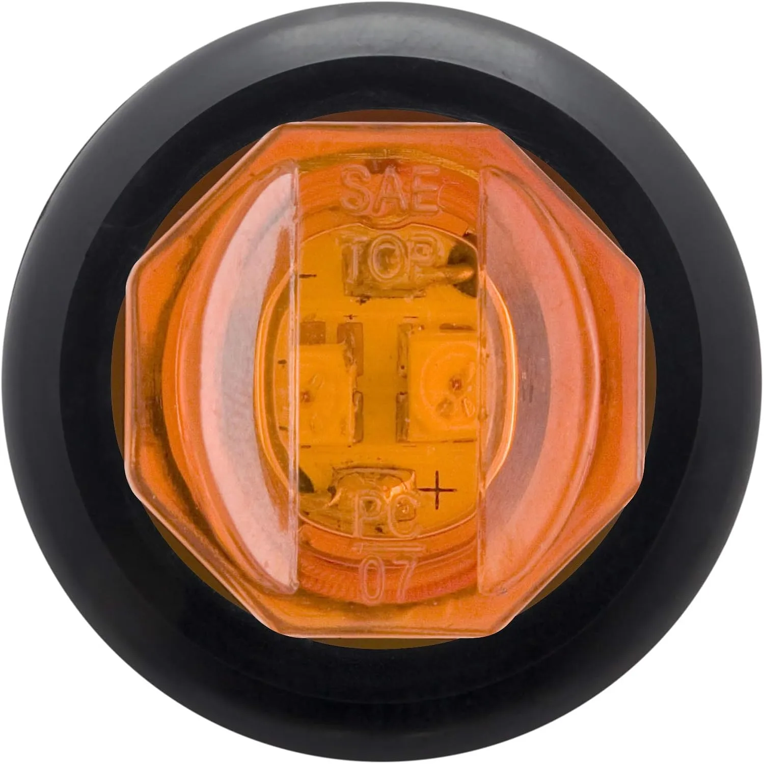 Optronics 3/4 Round Amber LED Marker Light with Grommet, 2-Diode