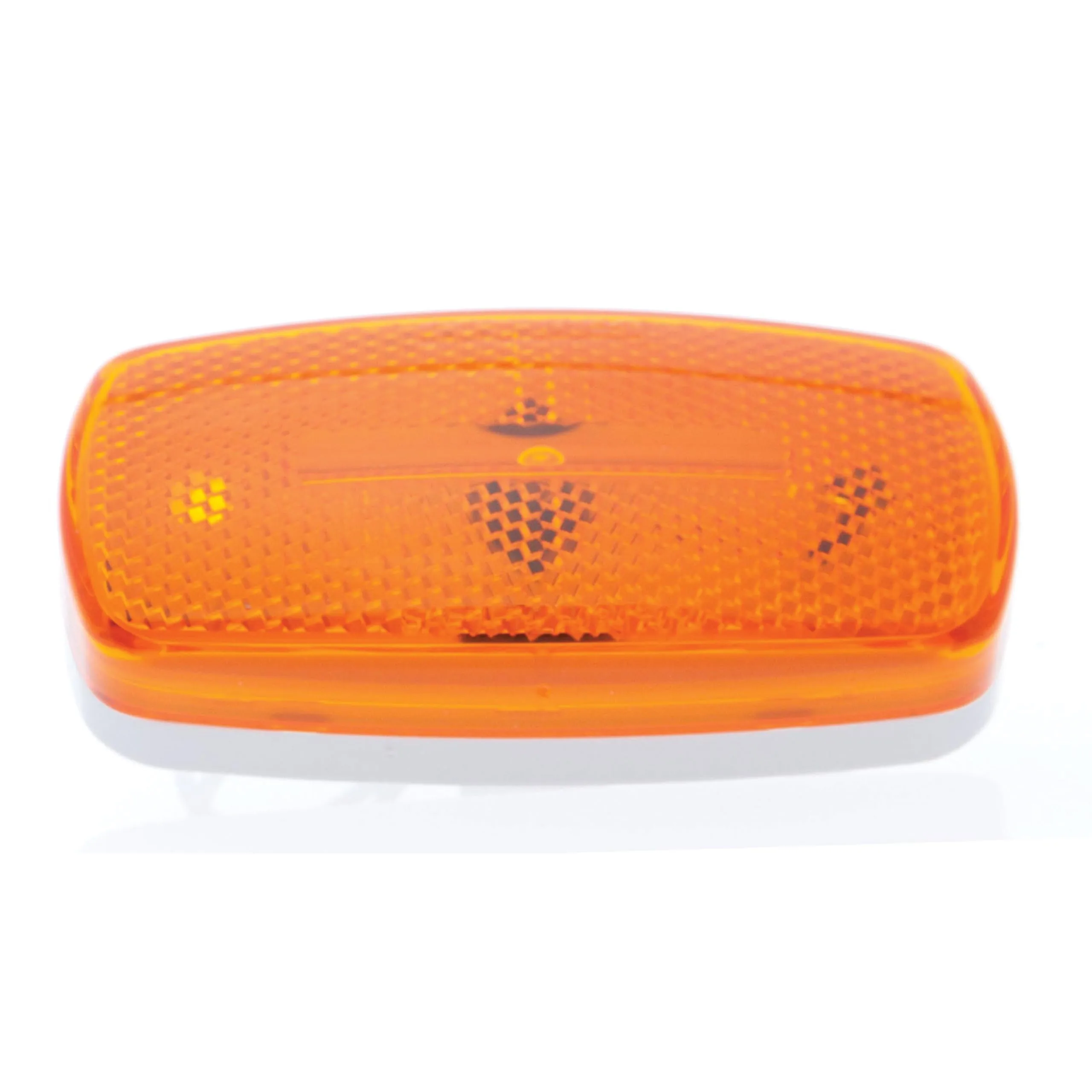 Optronics MC32AS Surface Mount Marker/Clearance Light - 4" x 2" x 1.125", Amber Lens with White Base 1 Count (Pack of 1)
