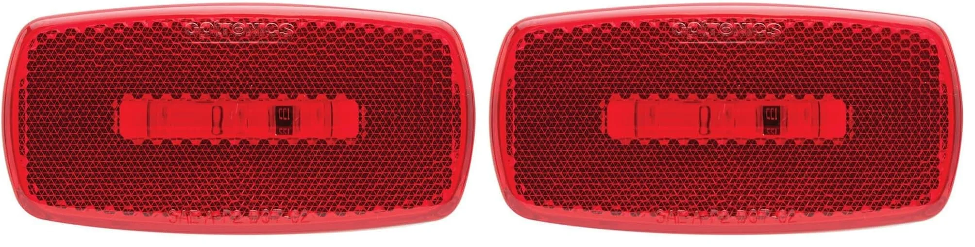 Optronics MCL32RS Surface Mount LED Marker Clearance Light with Reflex, Red (Pack of 2)