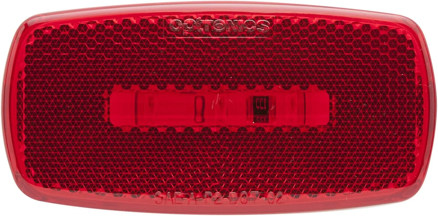 Optronics MCL32RS Surface Mount LED Marker Clearance Light with Reflex, Red (Pack of 2)