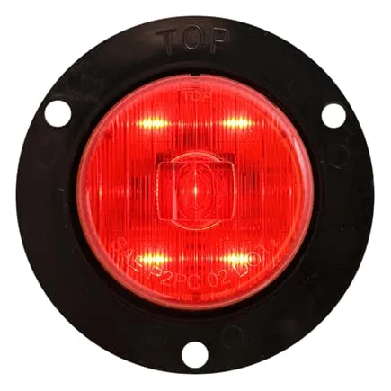 Optronics MCL52RB LED Mark Light w/ Flange 2in Red