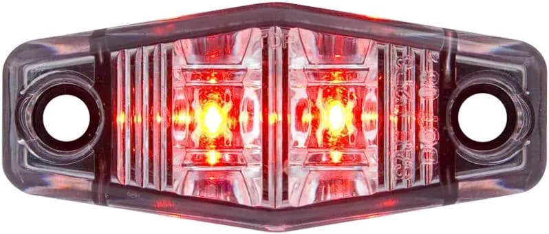 Clear Lens RED Marker/Clearance Light, 2-Wire