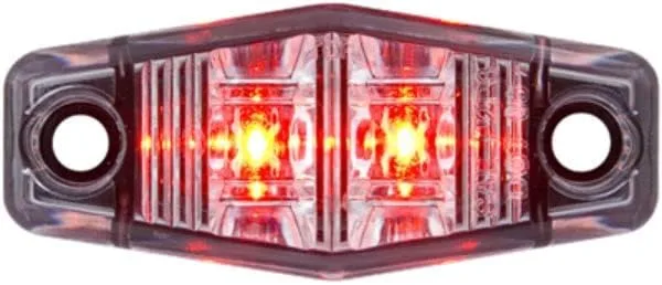 Clear Lens RED Marker/Clearance Light, 2-Wire