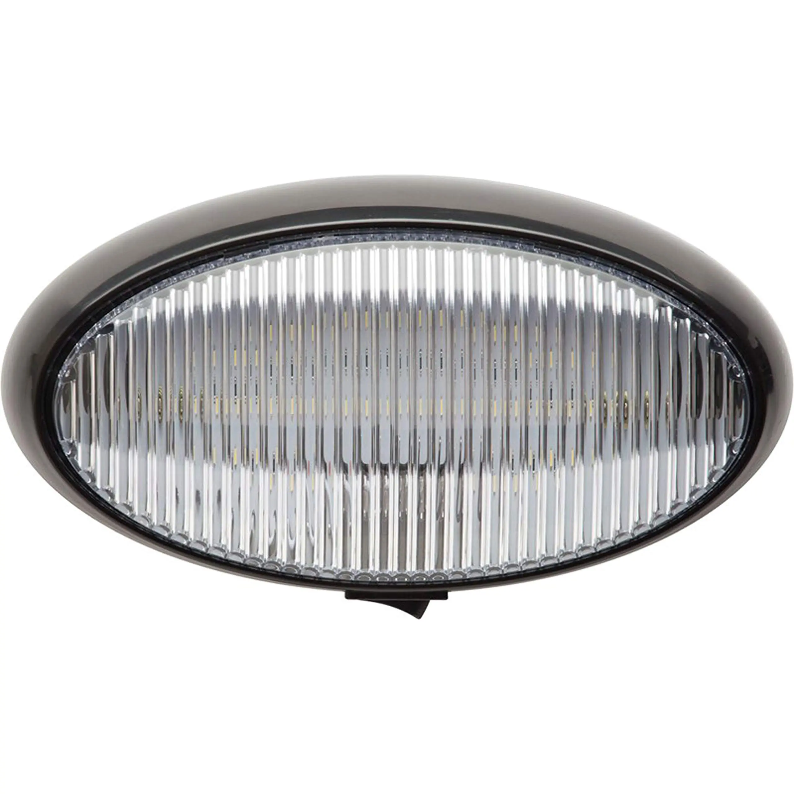 Optronics RVPLL11CFS LED Oval Porch Light - Black Housing , white