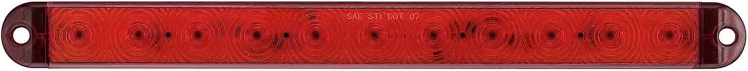 Optronics STL69RK Thinline Sealed LED Stop/Turn/Tail Light with Chrome Base Kit, 1 Pack, Red