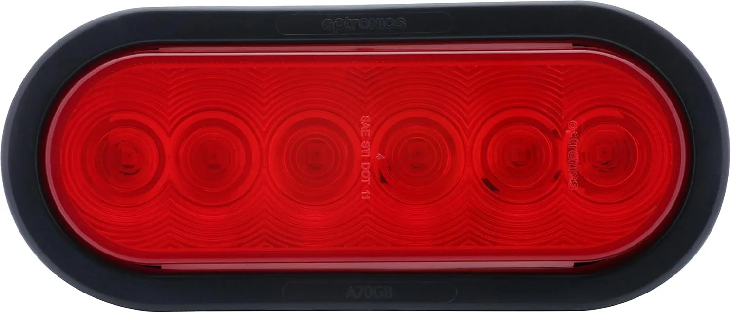 Optronics TLL12RK 6" Oval Sealed LED Tail Light Kit, Red