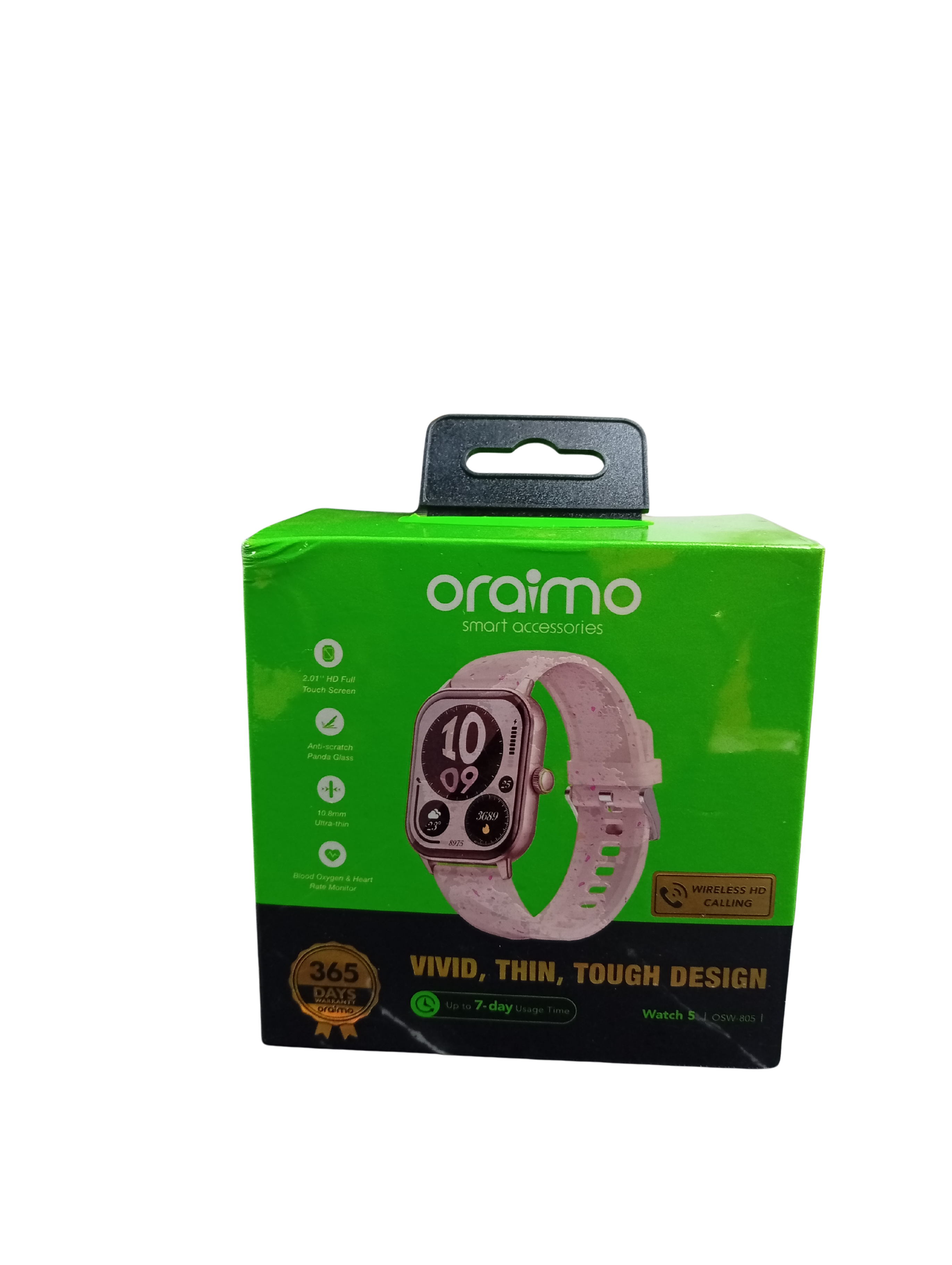 Oraimo Smart Watch With 2.01 HD Full Touch Screen.