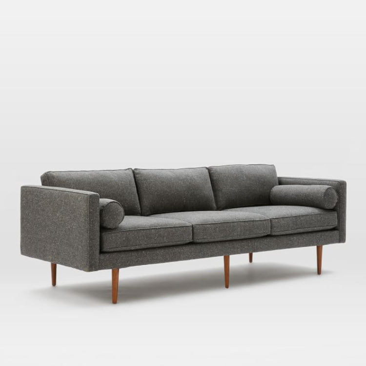 Mid Century Sofa In Grey - Three Seater Mid Century Sofa In Grey - Three Seater