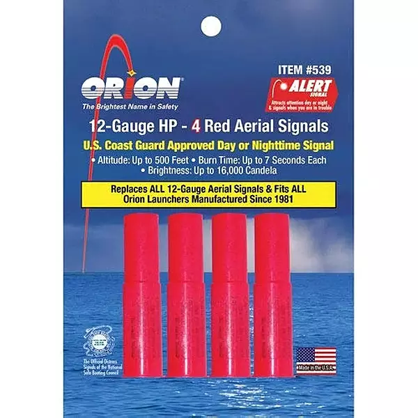 Orion Safety Aerial Flare Refill, Red (4 Piece Pack)