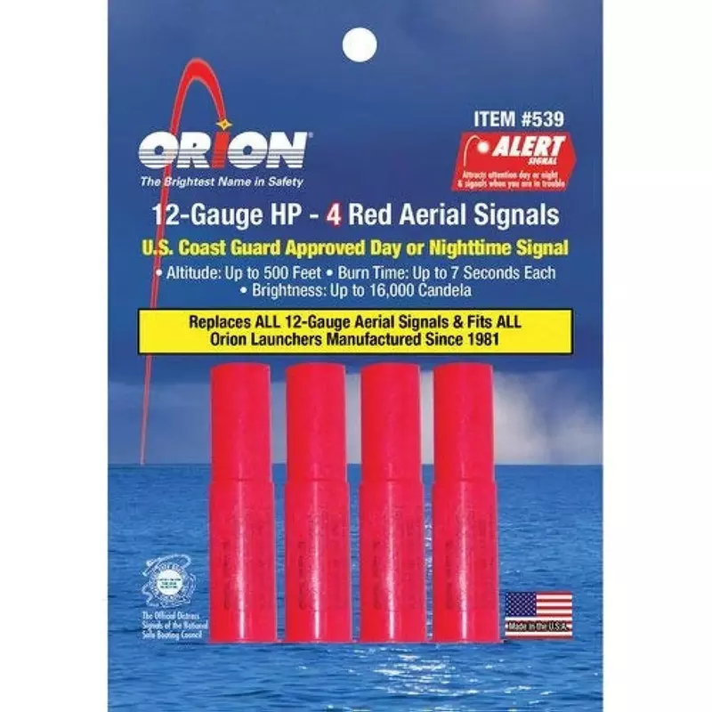 Orion Safety Aerial Flare Refill, Red (4 Piece Pack)