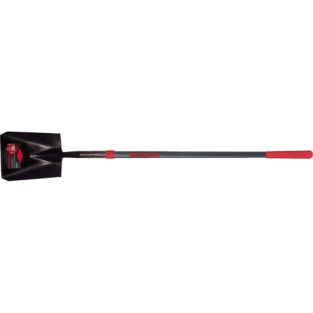 Square Point Transfer Shovel, 12 in L x 9.5 in W blade, 48 in Fiberglass Straight; Cushion Grip Handle