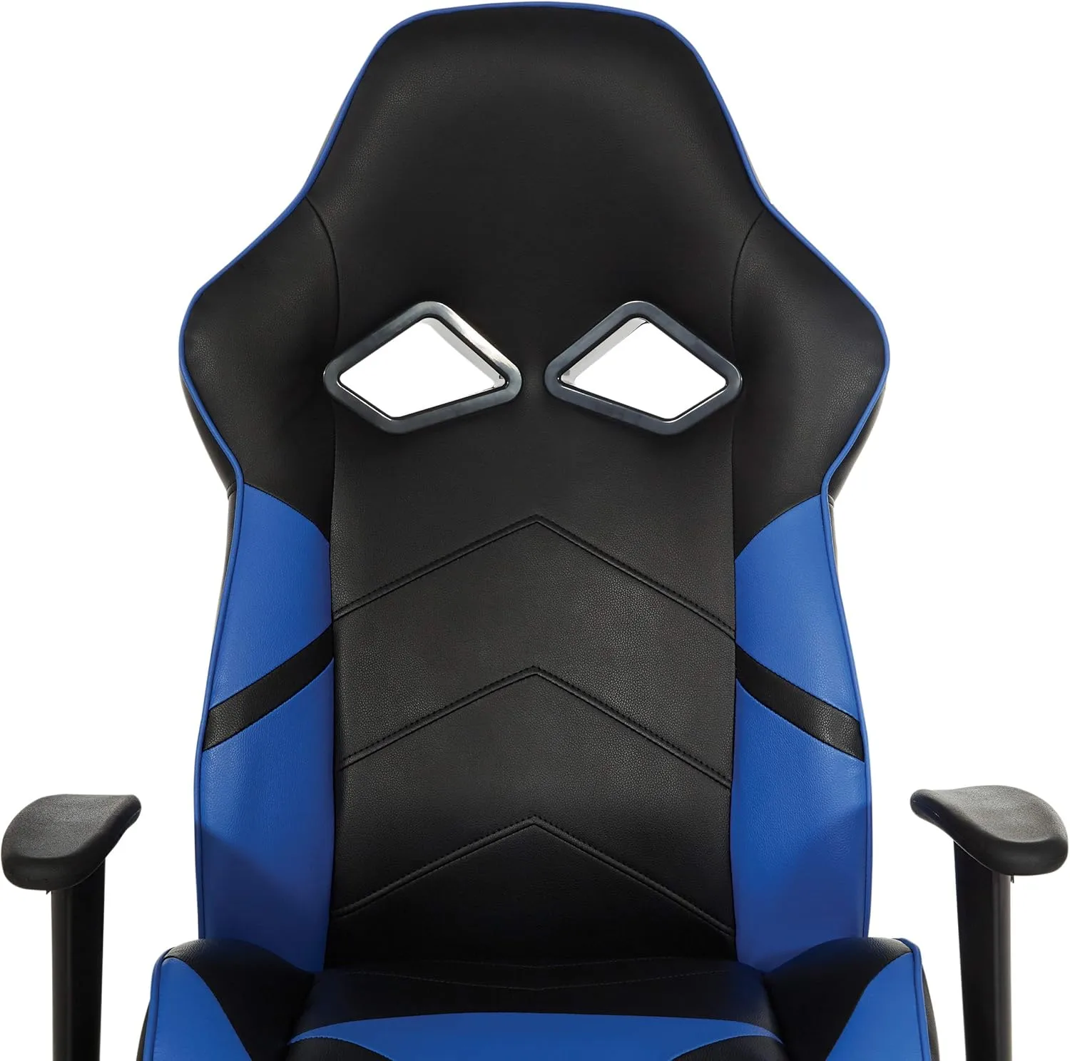 OSP Home Furnishings Vapor Ergonomic Adjustable High Back Faux Leather Gaming Chair with Coil Spring Seat and Integrated