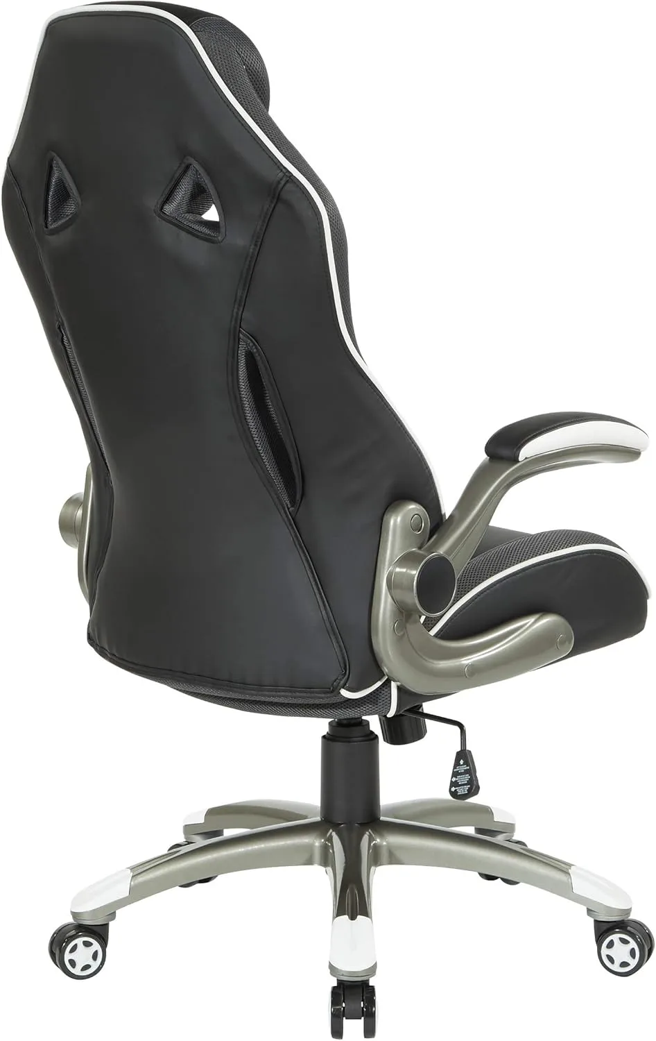 OSP Home Furnishings Xplorer 51 Ergonomic Adjustable High Back Gaming Chair with Lumbar Support and Padded Flip Arms