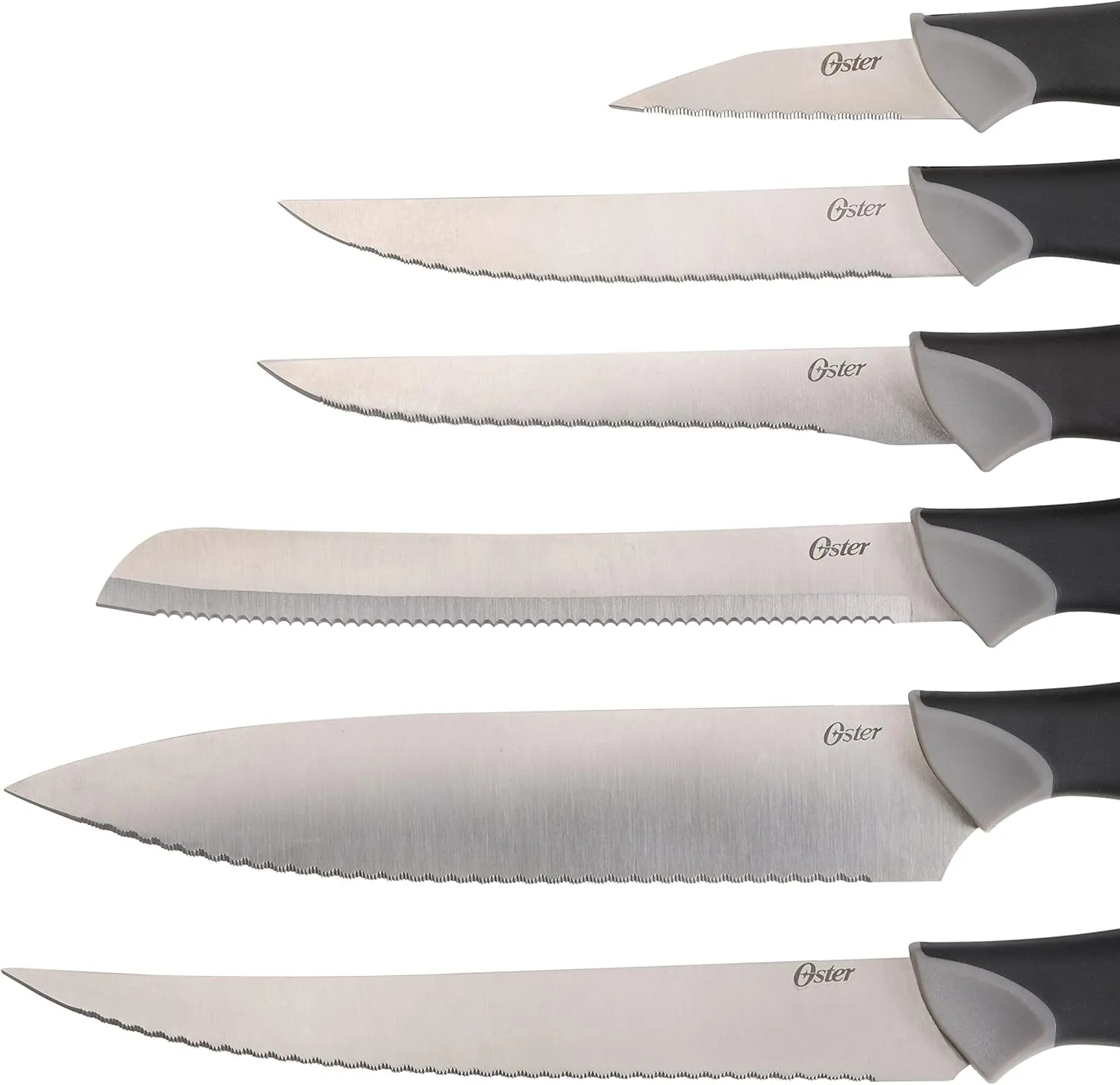Oster Lindbergh 14 Piece Stainless Steel Cutlery Kitchen Knife Block Set