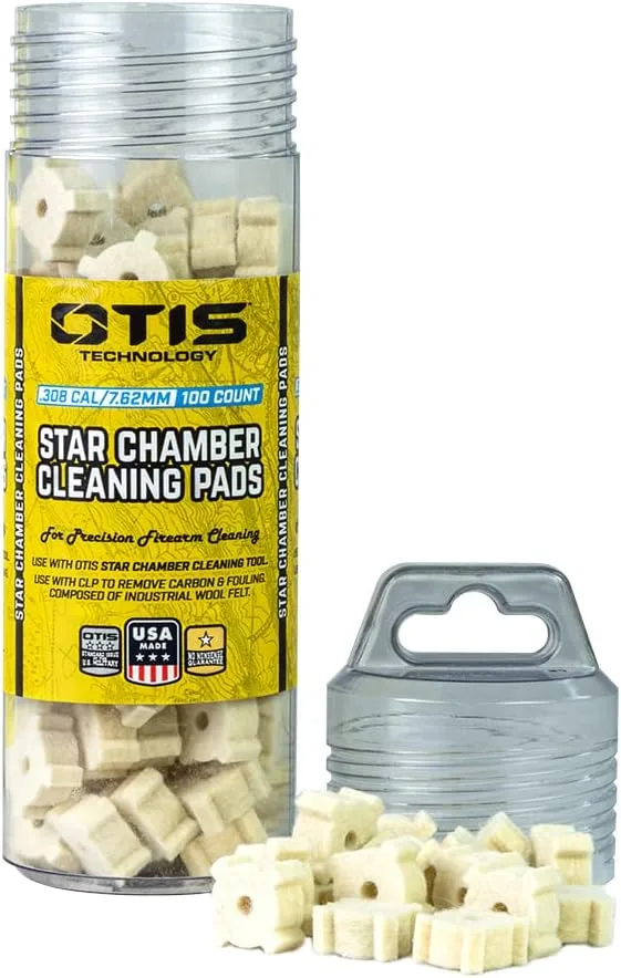 Otis Technology .308Cal/7.62mm Star Chamber Cleaning Pads, Multi, one Size